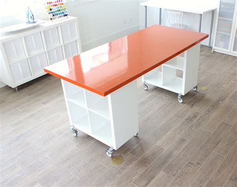 He recommends that you sand the pieces multiple times and use semigloss paint. Building a new home: the Formica craft table! - MADE EVERYDAY