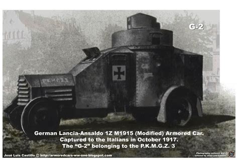 Armored Cars In The Wwi An Italian Lancia Ansaldo 1z M1915 Armored Car