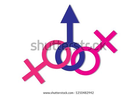 Threesome Concept Male Two Female Symbol Stock Vector Royalty Free