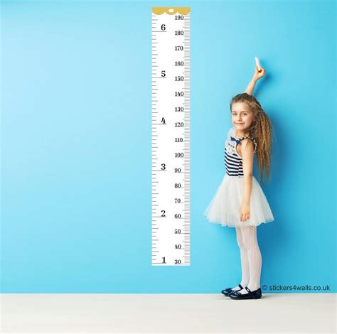Tape Measure Ruler Height Chart Wall Sticker Classroom And Bedroom