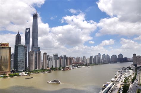 Panorama Of Huangpu River Shanghai Free Image Download