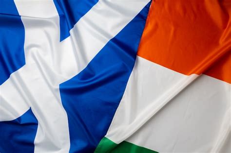 Premium Photo Flags Of Scotland And Ireland Folded Together