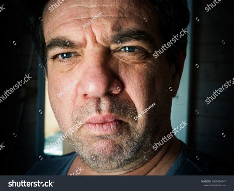 Sad Man Face Closeup Portrait Stock Photo 1050080147 Shutterstock