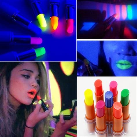 Fluorescent Lipstick Glow In The Dark Shiny Party Luminous Lip Stick