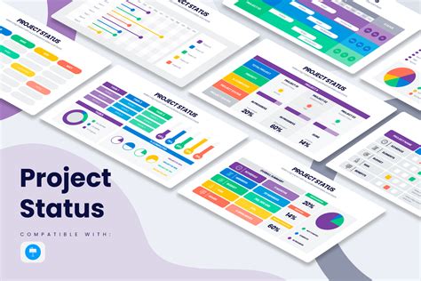 Project Status Keynote Infographic Template Slidewalla