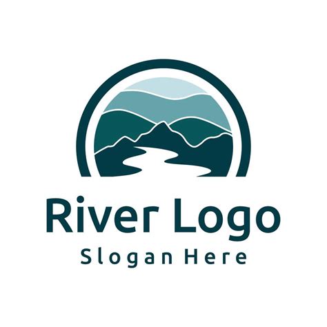 Logos Of Rivers Creeks Riverbanks And Streams River Logo With