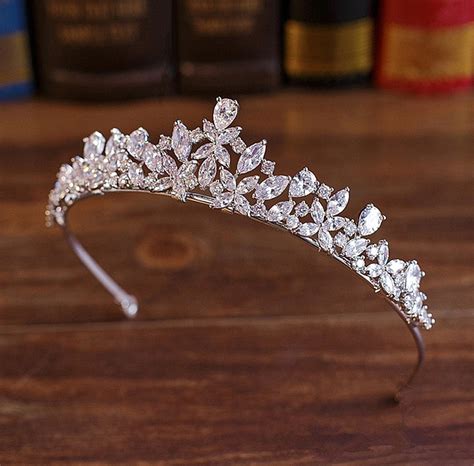 Full Cz Tiara Bride Cubic Zircon Crown Diadema Wedding Hair Accessories