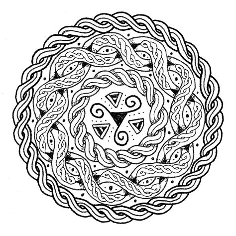Triskelion Knot Drawing By Chris Hill Fine Art America
