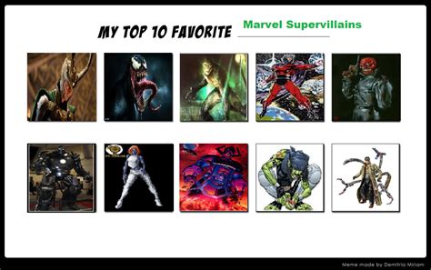My Top 10 Marvel Villains By Kessielou On Deviantart