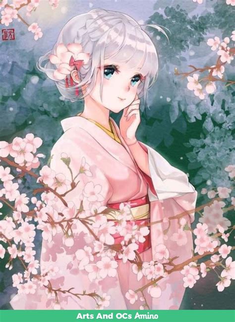 Cherryblossoms Anime Art Beautiful Anime Kimono