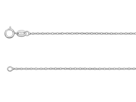 Sterling Silver 1 3mm Trace Chain 16 40cm Unhallmarked 100 Recycled
