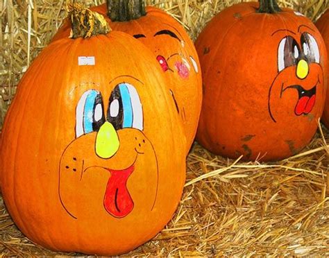30 Funny Faced Halloween Pumpkin Drawings And Painting Ideas Pumpkin