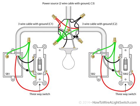 The black and red wires between sw1 and sw2 are connected to. 3 way switch | How to wire a light switch