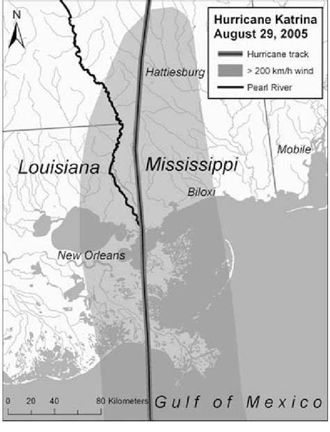 Path Of Hurricane Katrina Download Scientific Diagram