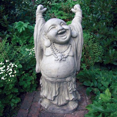 Juggling Buddha Stone Garden Statue