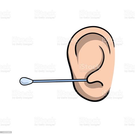 Cleaning The Ears Hygienic Ear Stick Stock Illustration Download