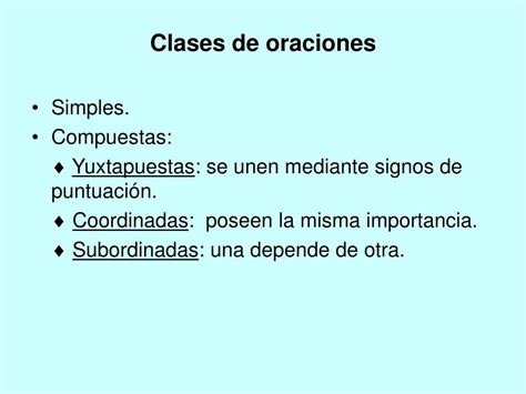 Ppt Clases De Oraciones Powerpoint Presentation Free Download Id