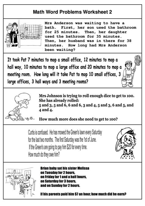 We encourage parents and teachers to select the topics according to the needs of the child. Free math word problems - Six worksheets - each one contains 5 basic math word problems aimed at ...