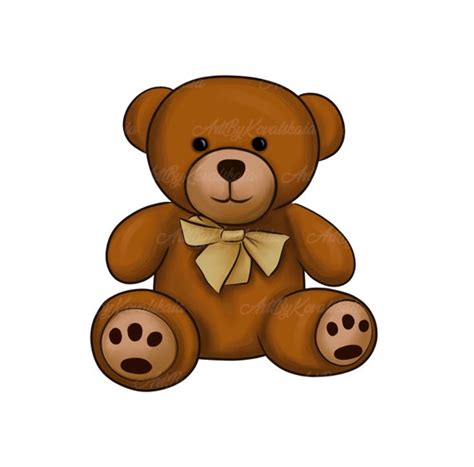 Teddybeer Clipart Cute Bear PNG Baby Shower Digitale Etsy België