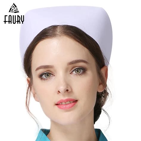 2018 Profession Nurse Hat Medical Staff White Nurse Cap Female Medical