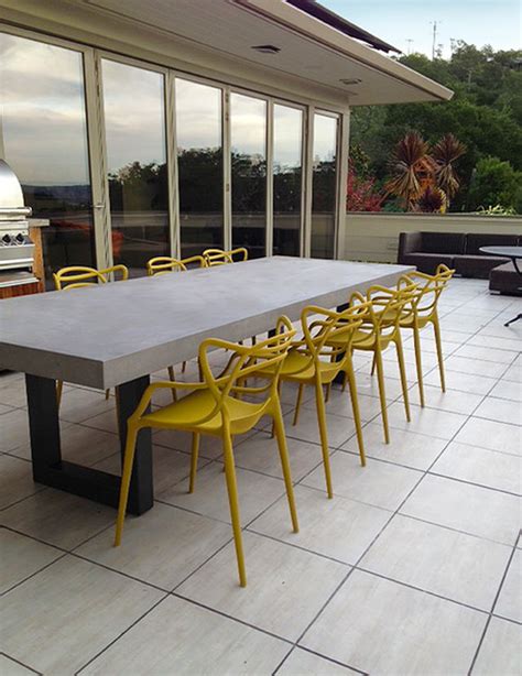 Contemporary Zen Outdoor Concrete Table Contemporary
