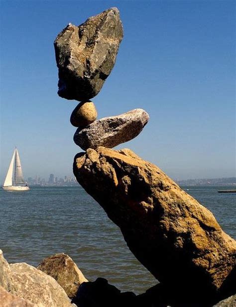 Balanced Rock Cairn A Cairn Is A Man Made Stack Of Stones Often As A