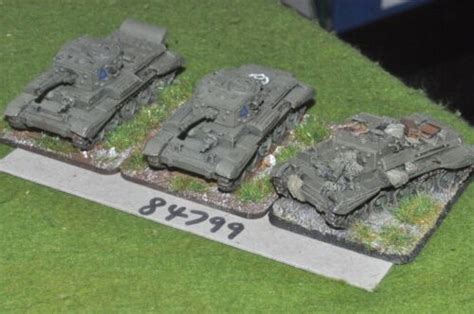 15mm Ww2 British 3 Cromwell Tanks 1 Destroyed Vehicles 84799