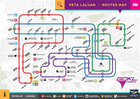 Kuala Lumpur Peta Laluan Go Kl City Bus Map