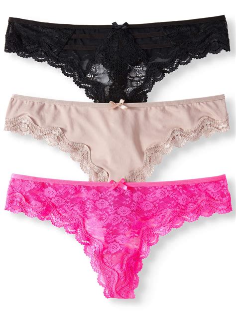 Smart Sexy Women S Lace Thong Panties 3 Pack Walmart Com