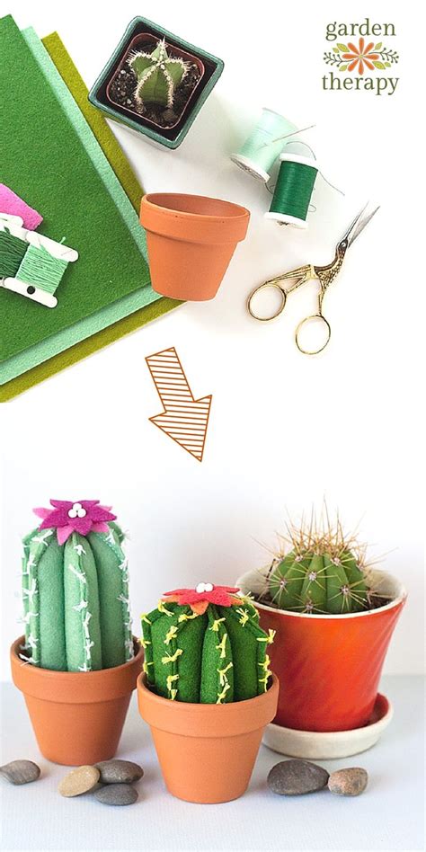 Carefully add glue to the bottom of the flower and quickly attach to the top of the cactus. These Soft and Cuddly Felt Cacti Will Make You Smile ...