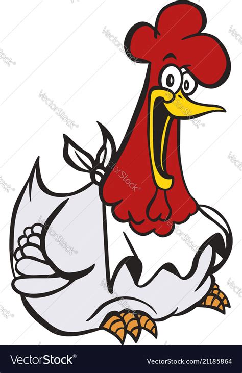 Happy Chicken Cartoon Royalty Free Vector Image