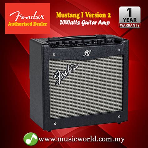 Fender Mustang I V2 1x8 Modeling Electric Guitar Combo Amplifier With