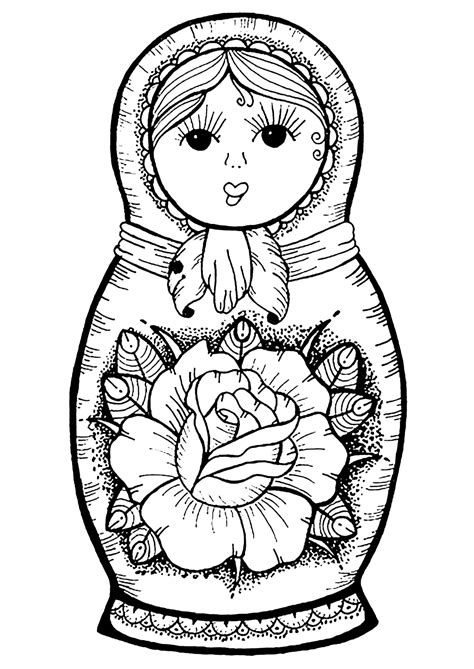 When autocomplete results are available use up and down arrows to review and enter to select. Russian doll with big flower in the middle - Russian dolls ...