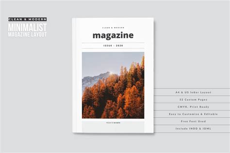Clean And Modern Minimalist Magazine Magazine Templates ~ Creative Market