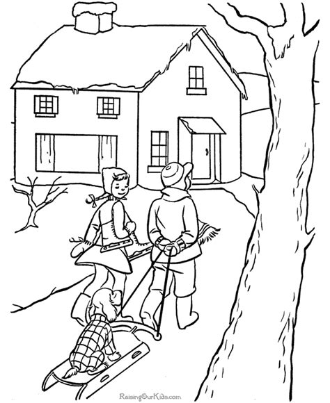 kids coloring pages houses