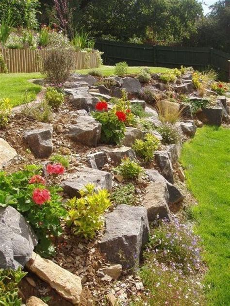 Beautiful Rock Garden Ideas On A Budget Sloped Backyard Landscaping