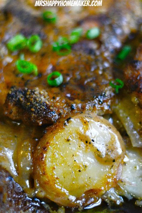 Ranch Pork Chop And Potato Casserole With Cheddar Gravy