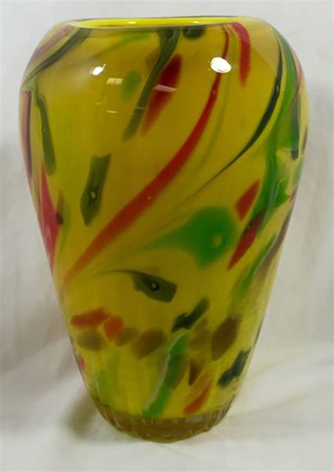 Sold Price Vintage Murano Multi Color Swirl Vase November 5 0115 6 30 Pm Est