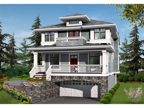 Many craftsman house plans feature decorative square or tapered. Lindley Forest Two-Story Home | Craftsman house, Prairie ...