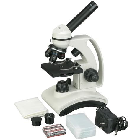 Amscope 40x 1000x Dual Led Lights Compound Microscope With Battery