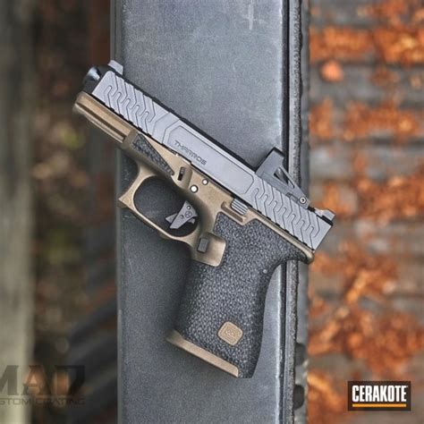 Custom Glock 19 With Cerakote Graphite Black And Midnight Bronze By