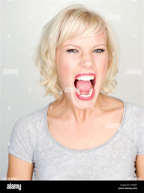 Female With Mouth Wide Open Stock Photo Royalty Free Image