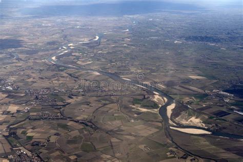 Po River Valley Italy Aerial View Panorama Stock Image Image Of Italy