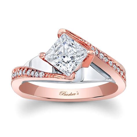 Trying to pick the perfectly fitting and right rose gold engagement ring for your soon to be bride is an experience for both of you. Barkev's Rose Gold Engagement Ring 7922LT | Barkev's