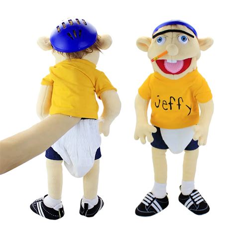Jeffy Hand Puppet 60cm Soft Jeffy Plush Doll For Kids Talk Show Party