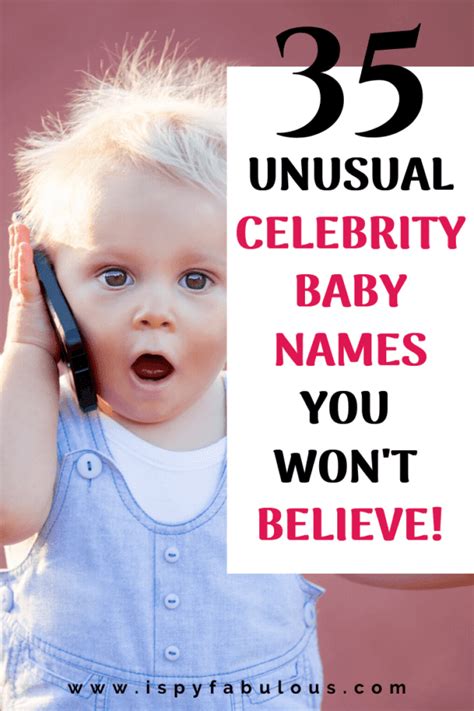 Weird Celebrity Baby Names You Wont Believe I Spy Fabulous