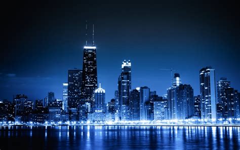 Free Download Download Cityscapes Chicago Night Lights Urban