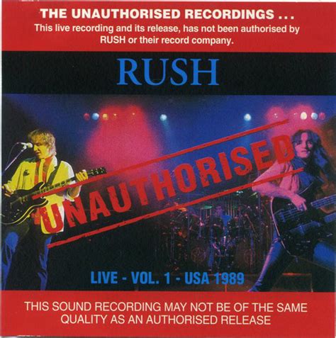 Rush Live Vol 1 Releases Reviews Credits Discogs