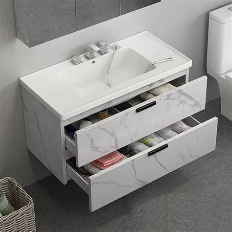 Modern 36 Floating Bathroom Vanity Wall Mount Single Sink Vanity Homary