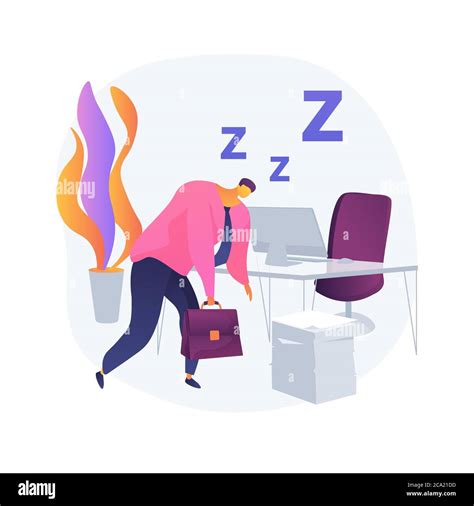 Sleep Deprivation Abstract Concept Vector Illustration Stock Vector